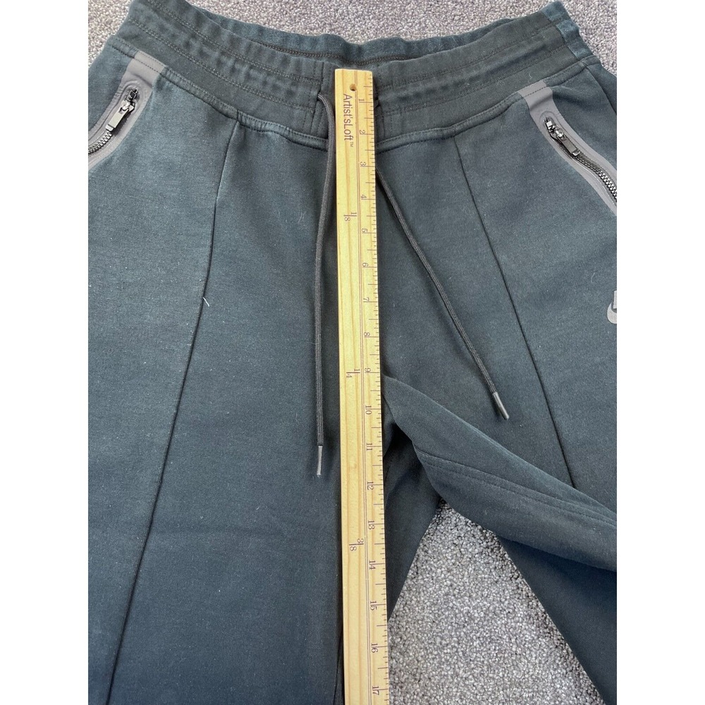 Nike Sweatpants Women Medium Capri Wide Leg Sportswear Tech Fleece Pant‎ Black - Picture 7 of 13